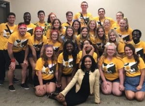 Dr. Fisher with a group of Transition Mentors