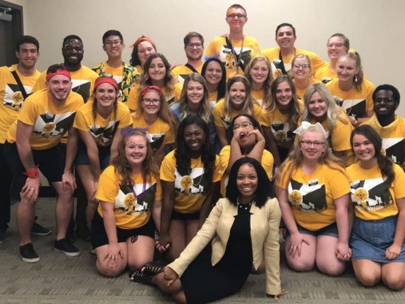 Dr. Fisher with a group of Transition Mentors