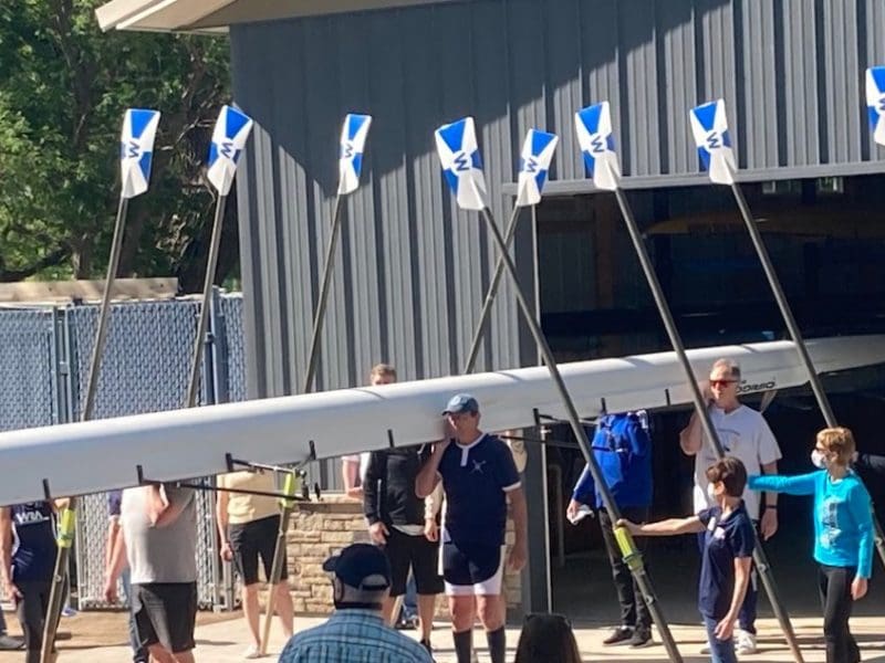 A group of former Wichita State rowers helped raise money, plan and organize construction of the Riverside Rowing Center Boathouse at Riverside Park on the Little Arkansas River.
