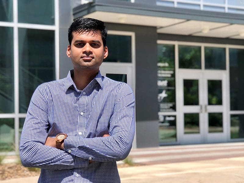 Picture of Dr. Saideep Nannapaneni outside at WSU.
