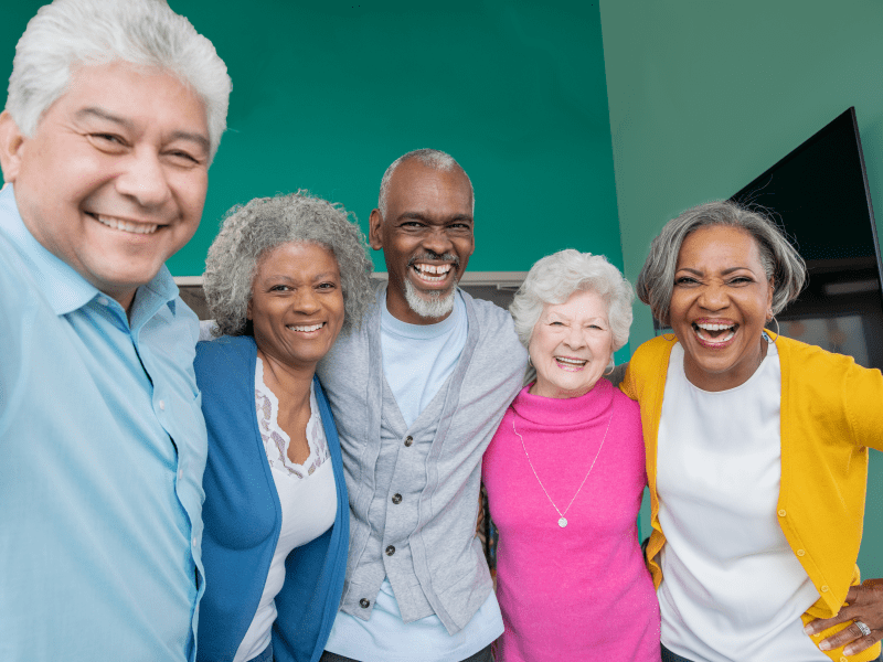 Five senior Lifelong Learners.