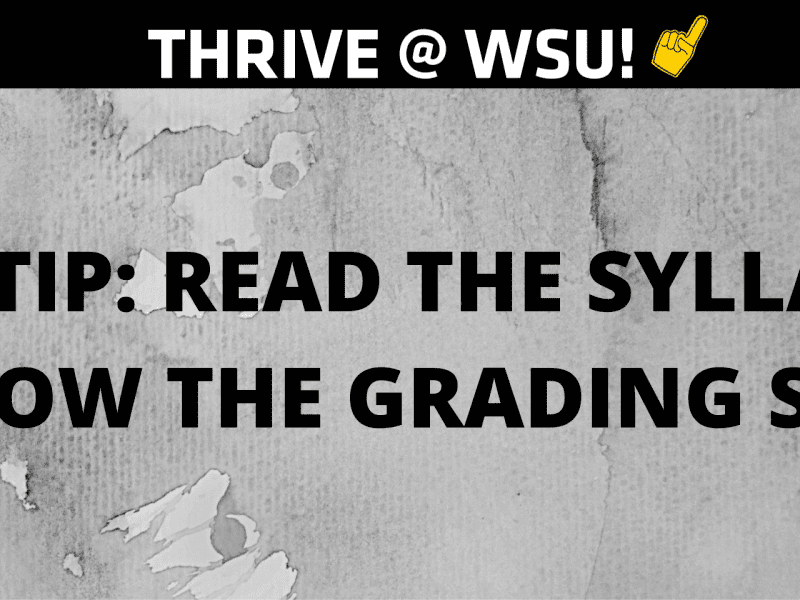 Pro Tip: Read the Syllabus and Know the Grading Scale