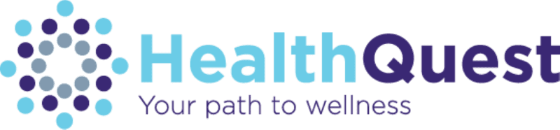 Graphic featuring text, 'Image Alt Text HealthQuest - your path to wellness.'