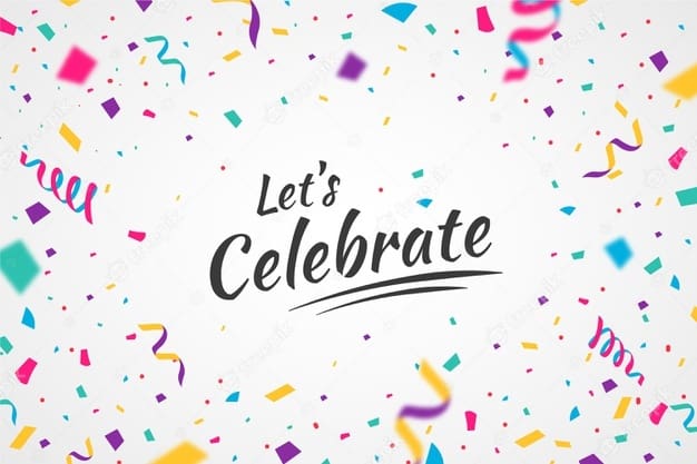 Image that says Celebrate