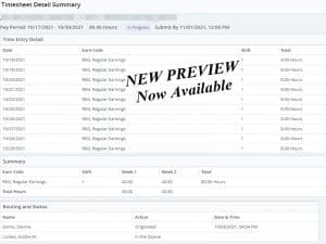 The image displays a preview of part of our newest timesheet upgrade coming soon.