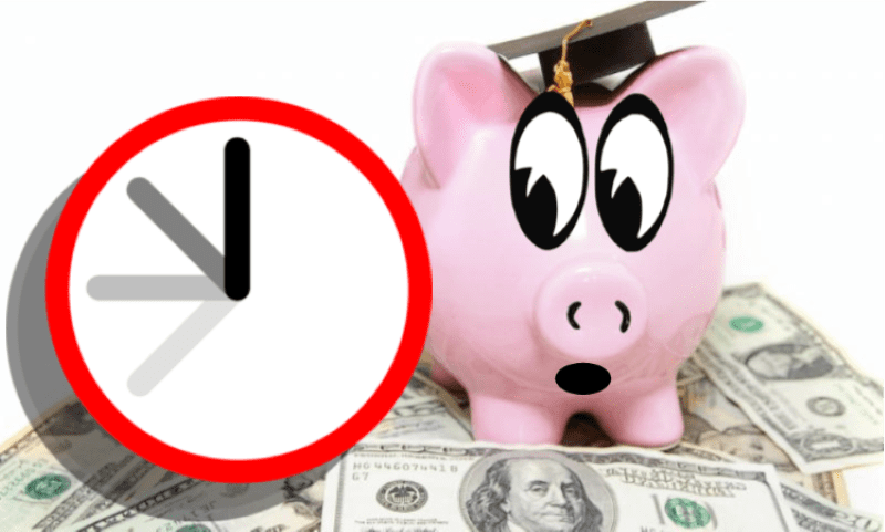 Piggy bank with stopwatch.
