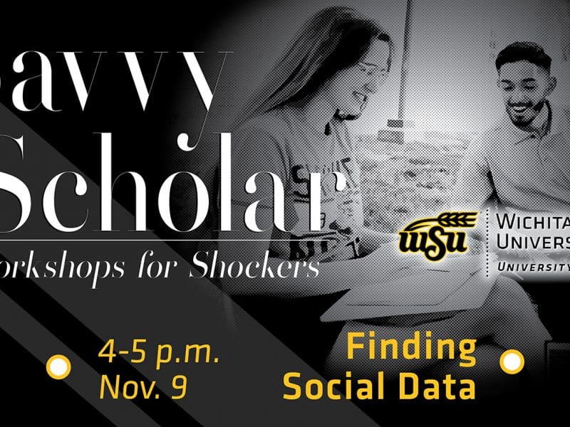'Finding Social Data' 4-5 p.m. Nov. 9, Ablah Library Room 217 (second floor).
