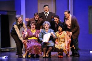 Picture of five performers on stage during Open Scenes.
