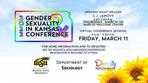 Flyer for the Celebrating Intersectional Feminism events planned for March 7th-11th, 2022. Events include the Diverse Women's Summit to be held on Monday, March 7th, the Diversity Lecture Series on Thursday, March 10th, and the Gender & Sexuality in Kansas Conference on March 11th. For specific details about each event and to register, go to the www.wichita.ed/odievents page.