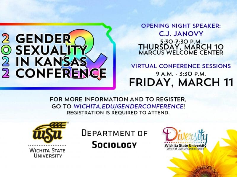 Flyer for the Celebrating Intersectional Feminism events planned for March 7th-11th, 2022. Events include the Diverse Women's Summit to be held on Monday, March 7th, the Diversity Lecture Series on Thursday, March 10th, and the Gender & Sexuality in Kansas Conference on March 11th. For specific details about each event and to register, go to the www.wichita.ed/odievents page.