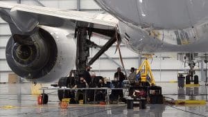 Image of The team at NIAR WERX completed ground vibration testing in February 2022.