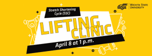 Wichita State University Stretch Shortening Cycle (SSC) Lifting Clinic April 8 at 1 p.m. This month we cover the stretch shortening cycle (SSC), what it is, how it's used, what advantages it has and how we train using it. Join Andy Sykes, MEd, CSCS, FNS, CPT on facebook live as hes discusses the stretch shortening cycle (SSC).