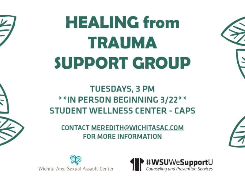 Wichita Area Sexual Assault Center Advocate, Meredith, is available for appointments in-person and virtually. To schedule, contact (316) 263-0185 or meredith@wichitasac.com.