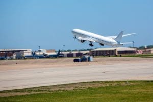 777 Freighter taking off
