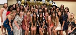 Group photo of dental hygiene students at the advancement ceremony.