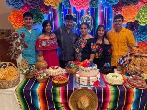 Image of Six member of the Aranda family attend a birthday party in Dodge City, Kansas, 2021.