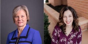 Image of Mary Faragher (left) and Jamie Harrington (right).