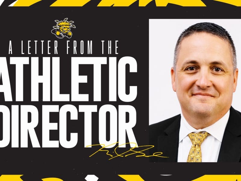 Image of Kevin Saal and text Wichita State Director of Athletics Kevin Saal.