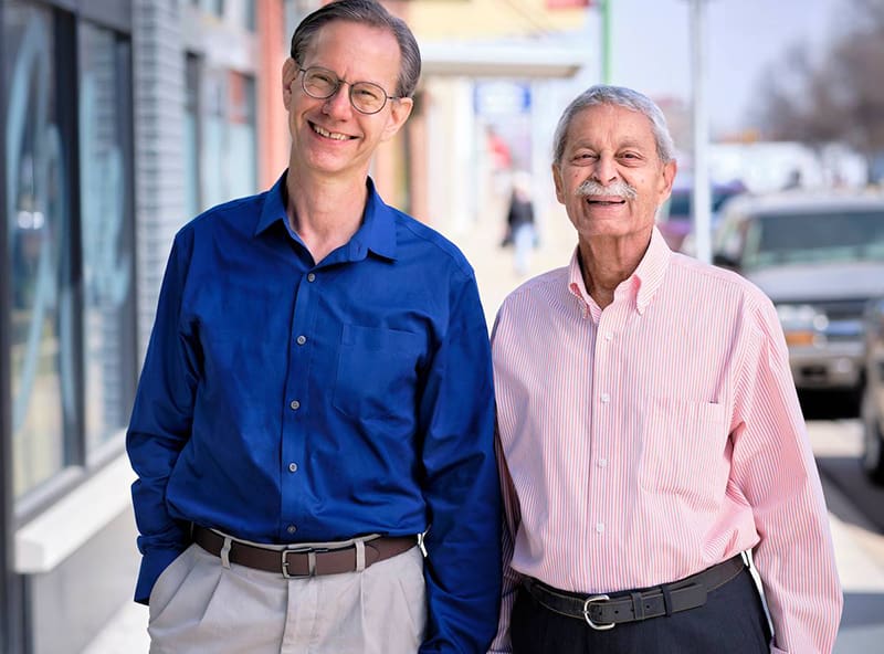 Image of Dan Ahlstrom (left) and Mohan Kambampati.