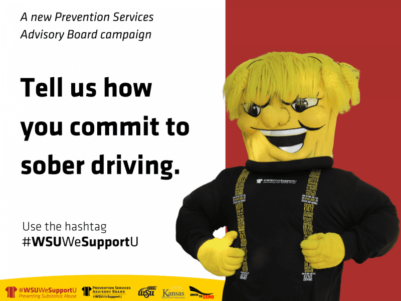 Image of Wu and text Wichita State Prevention Services recently launched a new campaign focusing on substance abuse prevention. The program includes an informational website that will help students learn about substance abuse prevention and about the counseling and resources available to students..