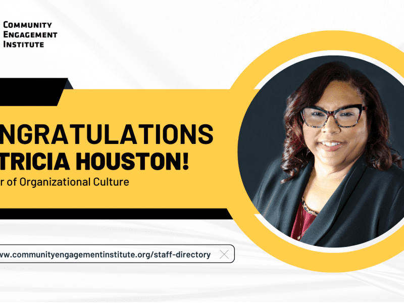 Congratulations Patricia Houston! Director of Organizational Culture | www.communityengagementinstitute.org/staff-directory | Wichita State University Community Engagement Institute.