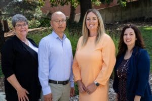 From left, Wichita State University researchers Jolynn Dowling, Yongkuk Lee, Nikki Keene Woods and Jamie Harrington.