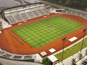 Image of aerial view of Cessna Stadium.
