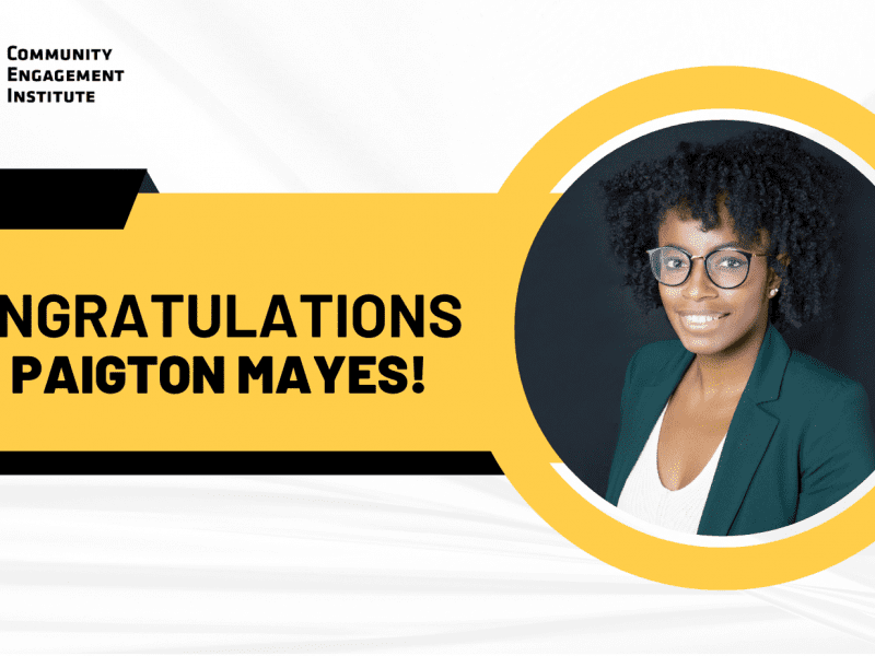 Wichita State University Community Engagement Institute | Congratulations Dr. Paigton Mayes!