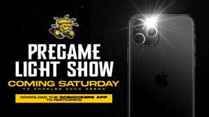 Pregame light show coming Saturday to Charles Koch Arena; Download the GoShockers App to participate