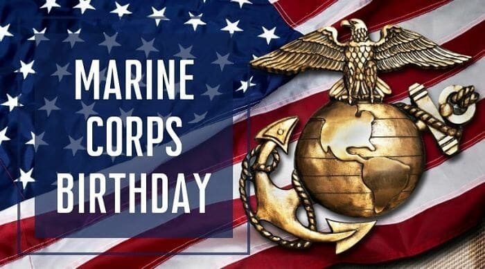 The standard Marine Corps flag in color