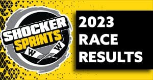 Shocker Rowing graphic with the text "Shocker Sprints 2023 race results."