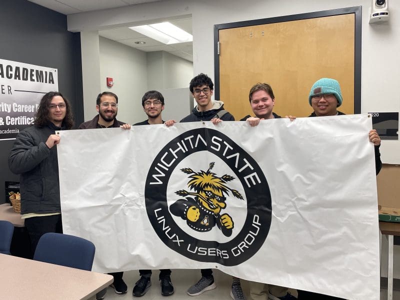 A photo of some of the winning students at the event. Pictured from left to right: Michael Foster, Marcos Vera Bareiro, Ivan Macias, Carlos Renato Soverina Figueroa, Philip Lindholm, Khang Tran | Not pictured: Jason Kurtz, Olivia Robl, Nikilesh Samba Murthy, Murza Shahid
