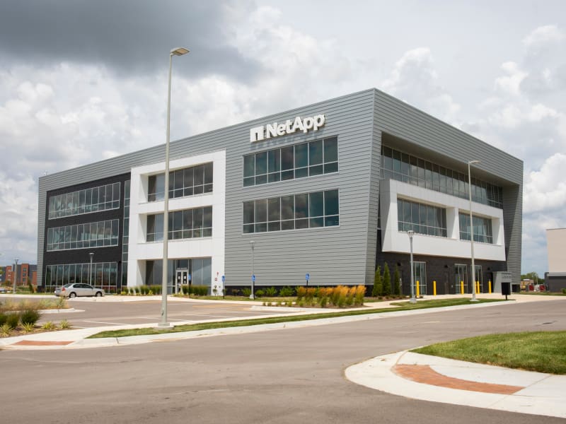 A photo of the NetApp building.