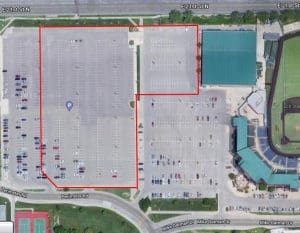 Photo showing the section of lot 5 and 19W that will be closed.
