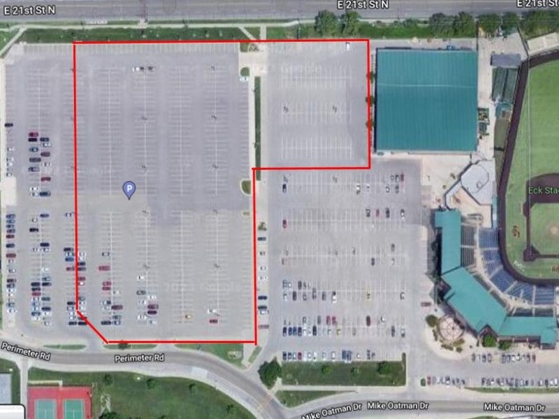 Photo showing the section of lot 5 and 19W that will be closed.