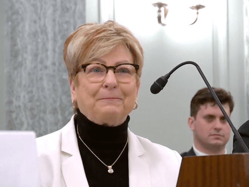 Photo of WSU Tech President and Vice President of Workforce Development at Wichita State University Dr. Sheree Utash at the U.S. Senate's Commerce Committee on Aviation.