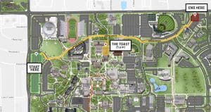 Route map of road closure. from Lot 1 to Lot 21N.