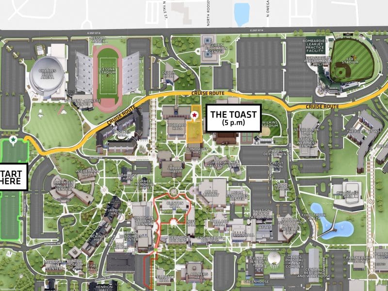 Route map of road closure. from Lot 1 to Lot 21N.