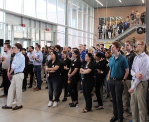 Photo of the Engineering Open House audience during the awards ceremony.