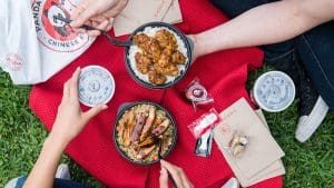 Photo of a Panda Express picnic.