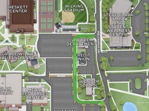 Map of campus with Research Place highlighted