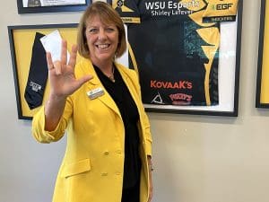 Provost Lefever standing in her office