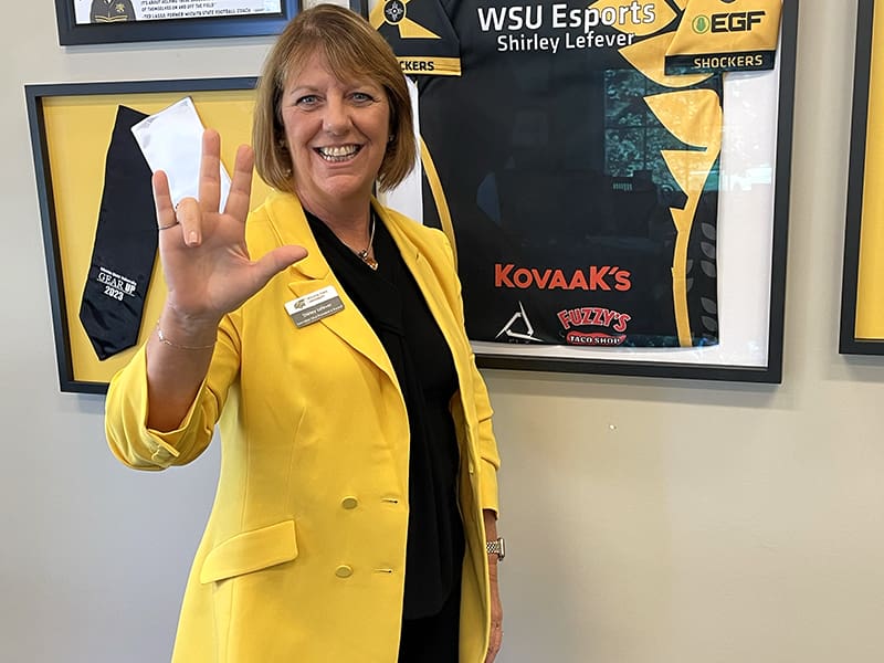 Provost Lefever standing in her office