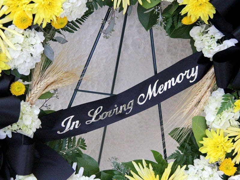 In loving memory floral wreath