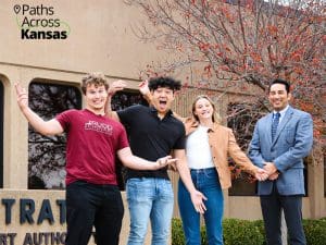 Students make a stop on the roadtrip