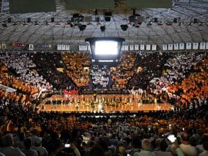 Charles Koch Arena packed watching the Wichita State Spirit Squad