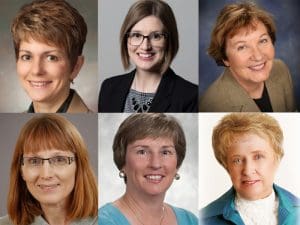 Top row: Trisha Self, Karissa Marble-Flint, Kathy Strattman Bottom row: Terese Conrad, Cynthia Richburg, Barbara Hodson