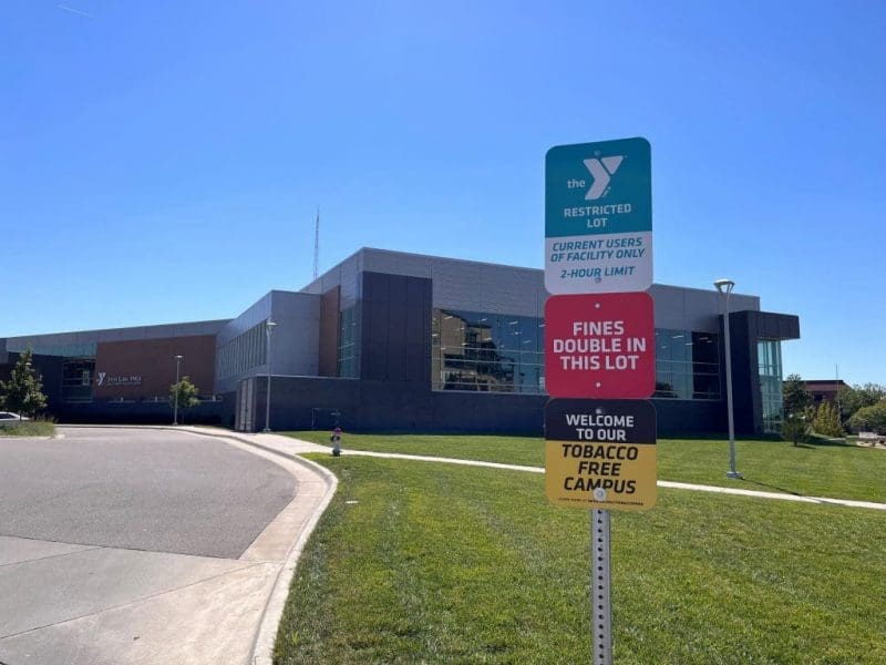 signage outside of YMCA facility