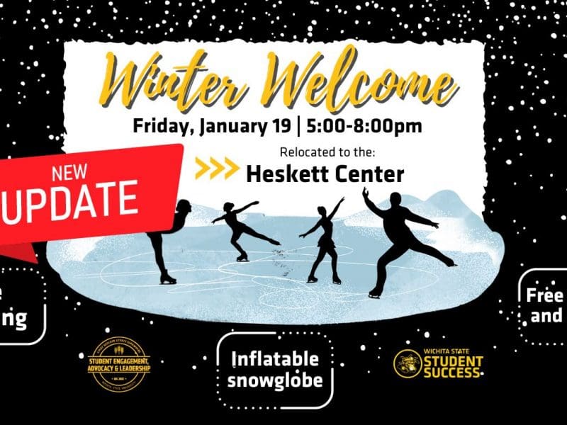 Winter Welcome has been moved to the Heskett Center this Friday from 5pm-8pm due to expected inclement weather.