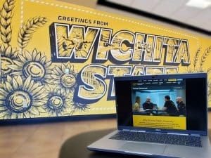 View of the new HR landing page on a laptop in the RSC.
